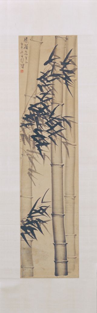 图片[1]-Xu Beihong Wind Bamboo Map Axis-China Archive
